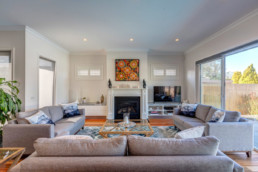 Living room - Black Rock home built by Trademark Builders