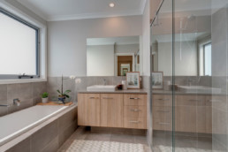 Family bathroom | Glen Iris home built by Trademark Builders