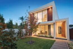 Facade of Contemporary style home built in Beaumaris by TrademarkBuilders
